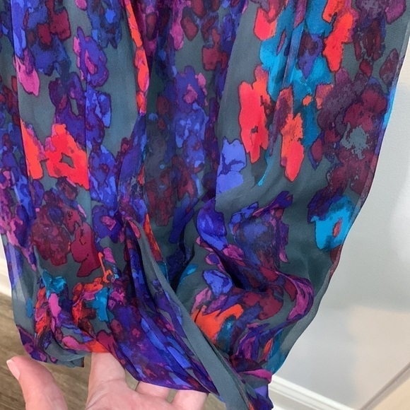 TIBI: 100% silk Genevieve Draped Dress - Picture 9 of 9